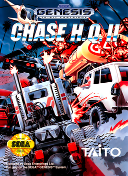 Chase HQ II box art for Sega Genesis